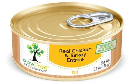 pawTree Real Chicken & Turkey Entrée Canned Cat Food Pâté