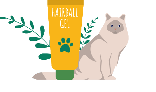 My cat has hairballs but refuses to eat hairball gel. What are some alternatives